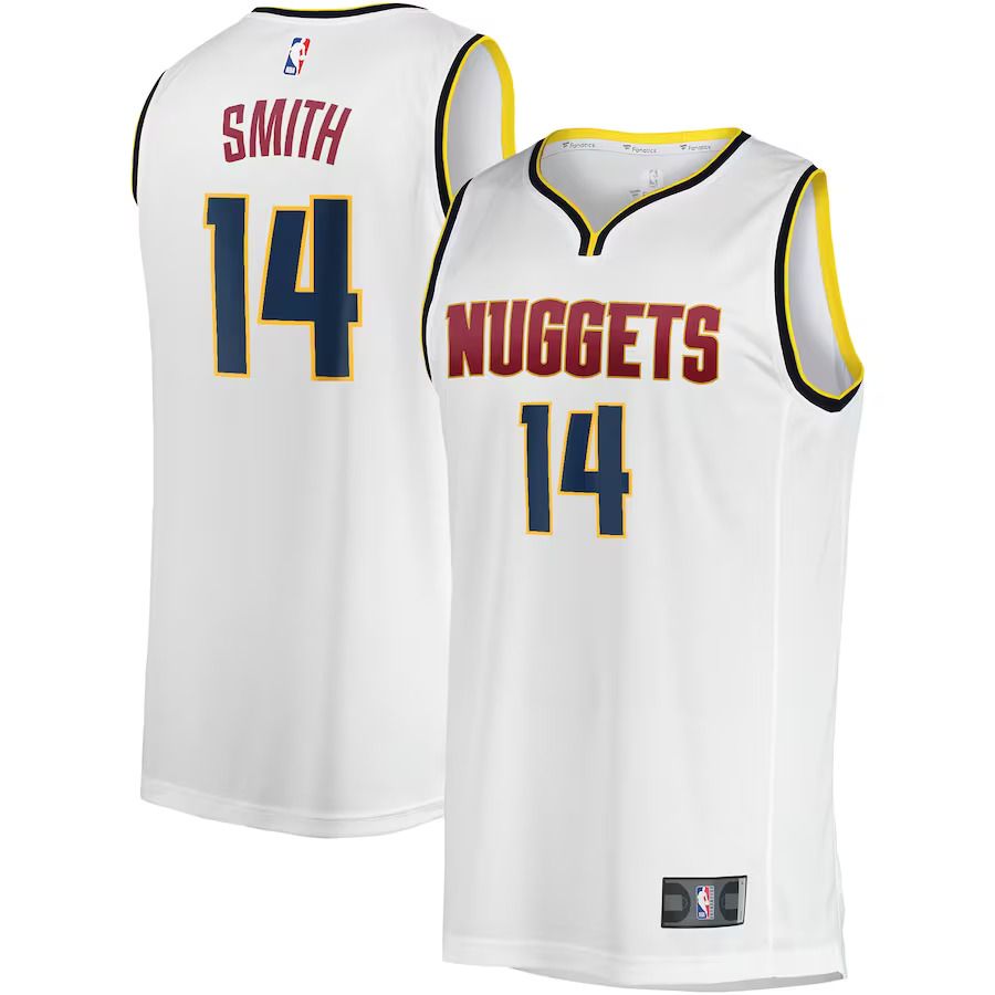 Men Denver Nuggets #14 Ish Smith Fanatics Branded White Fast Break Player NBA Jersey